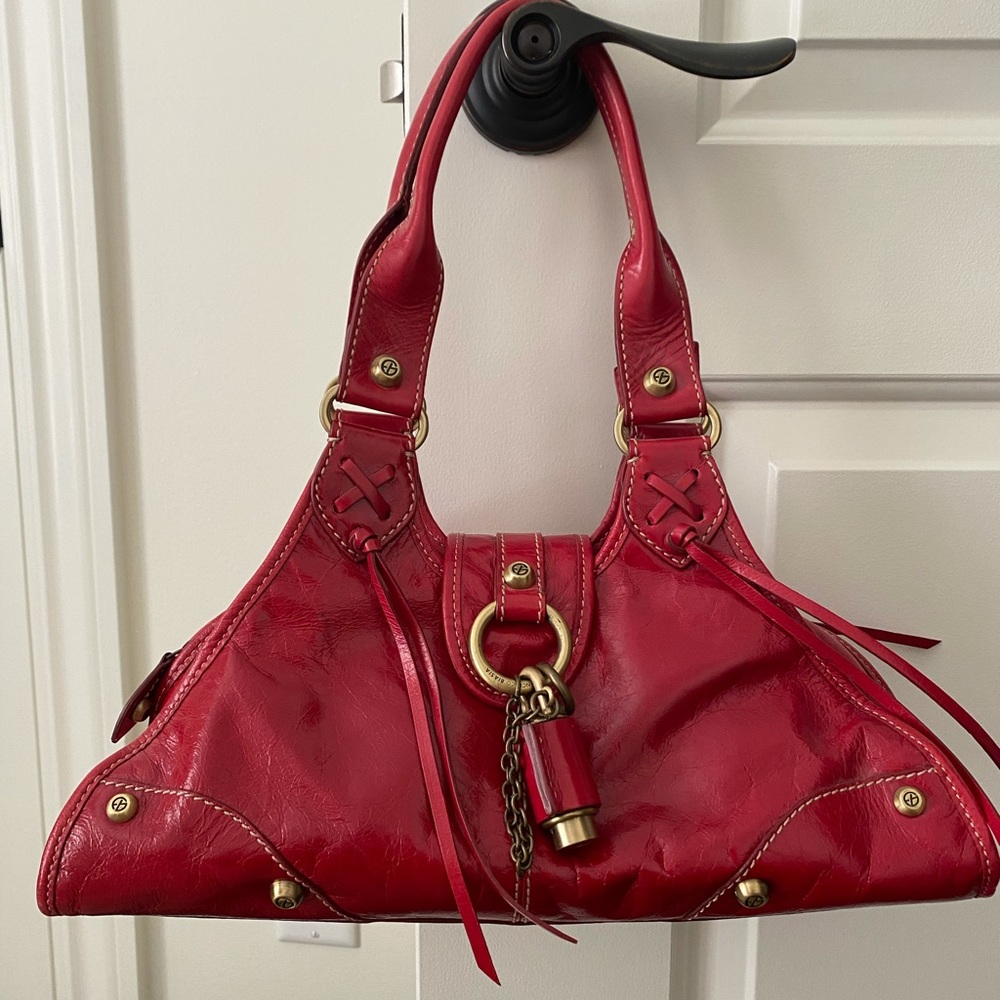 Francesco Biasia Red Leather Bag
